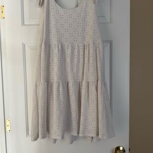 Pink Lily White Eyelet Dress
